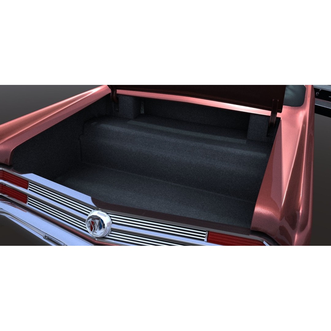1964 Buick Convertible 3D Model – Classic Antique Car, Rigged - View 19