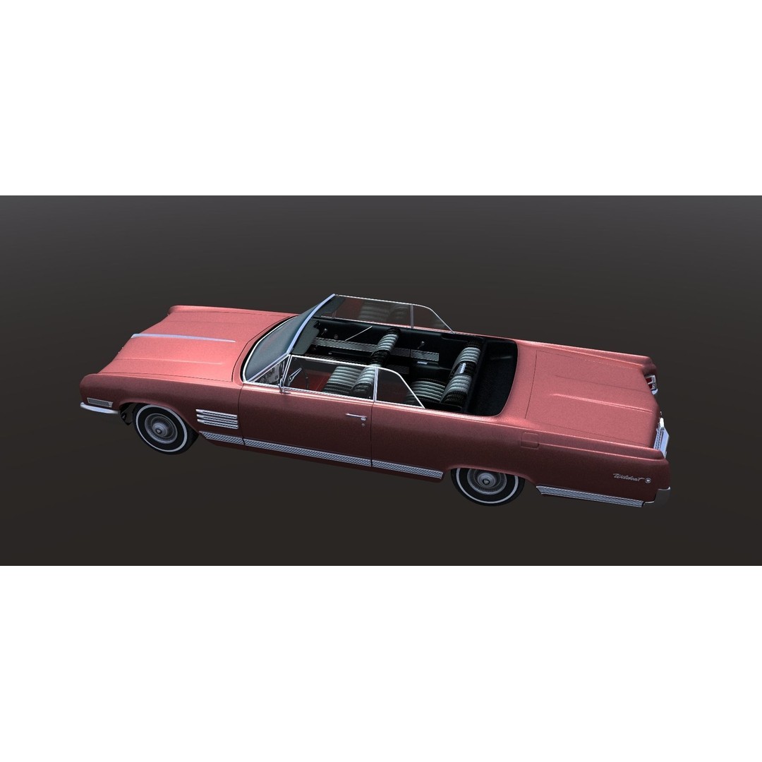 1964 Buick Convertible 3D Model – Classic Antique Car, Rigged - View 37