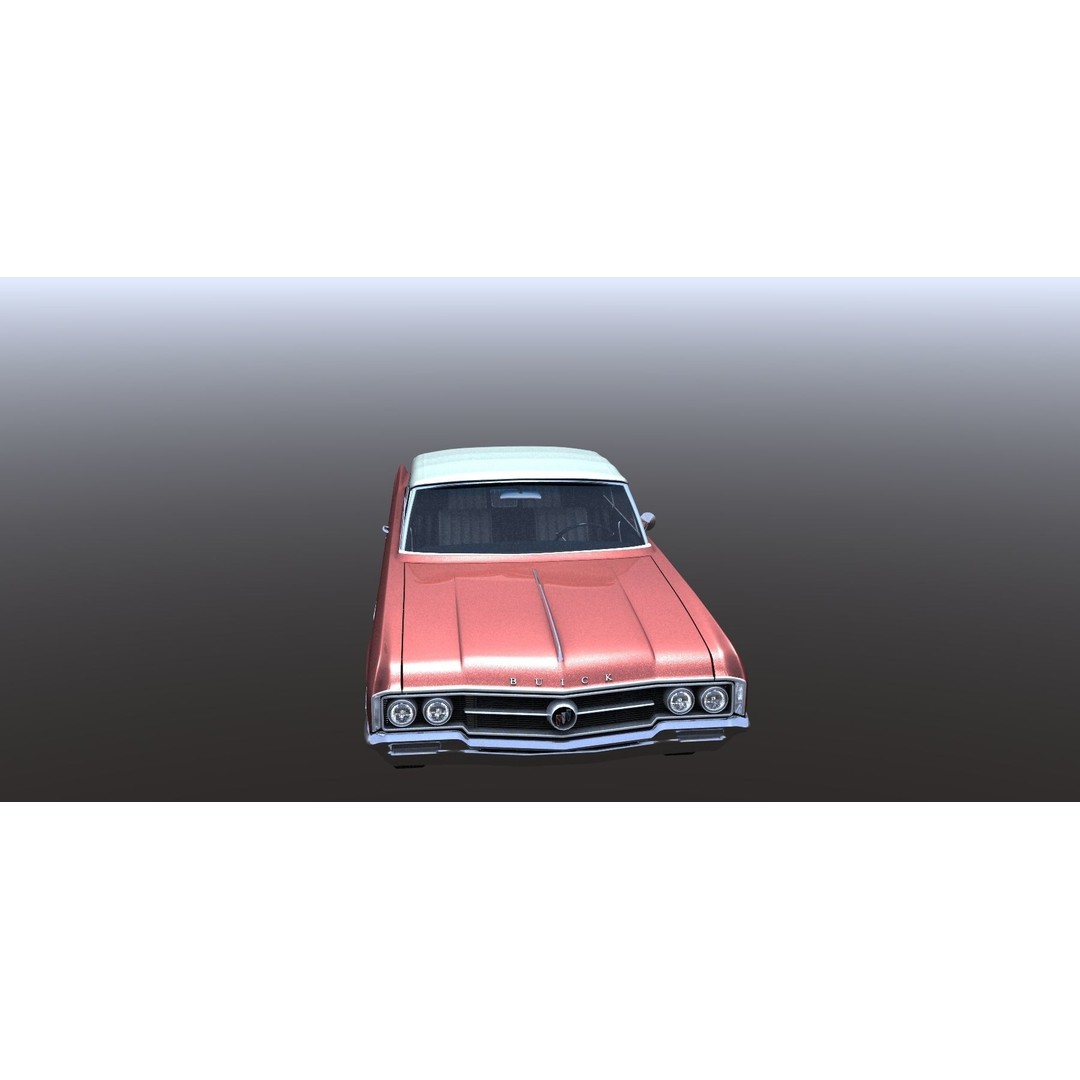 1964 Buick Convertible 3D Model – Classic Antique Car, Rigged - View 40