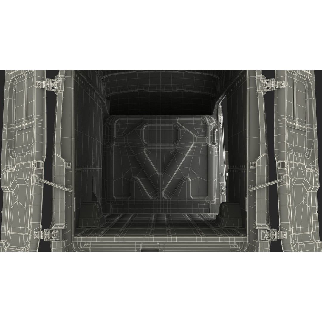 Cargo Van 3D Model – Modern Black LCV for Delivery Services, FBX - View 29