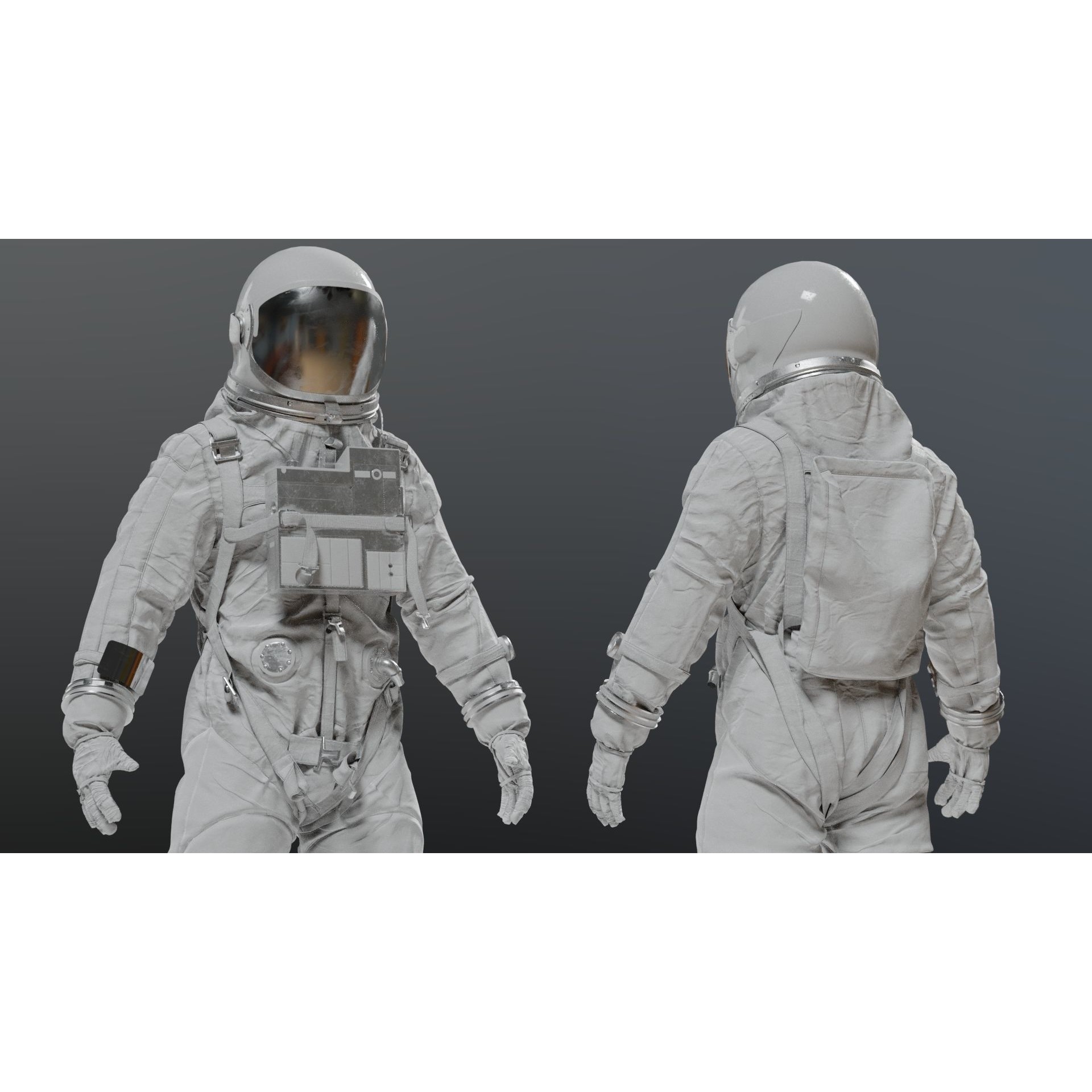 Gemini G5C Spacesuit - Game-Ready 3D Model - View 14