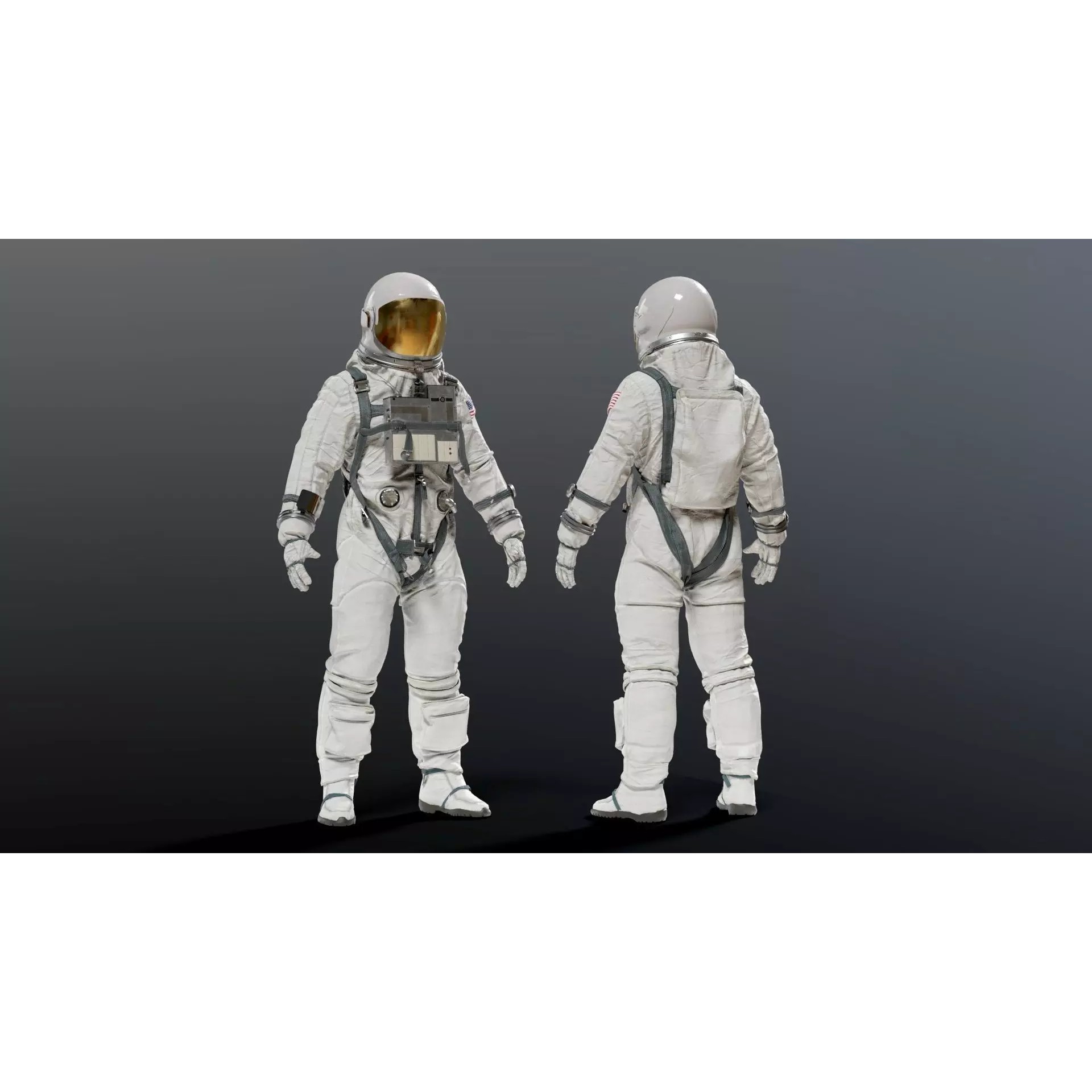 Gemini G5C Spacesuit - Game-Ready 3D Model - View 2