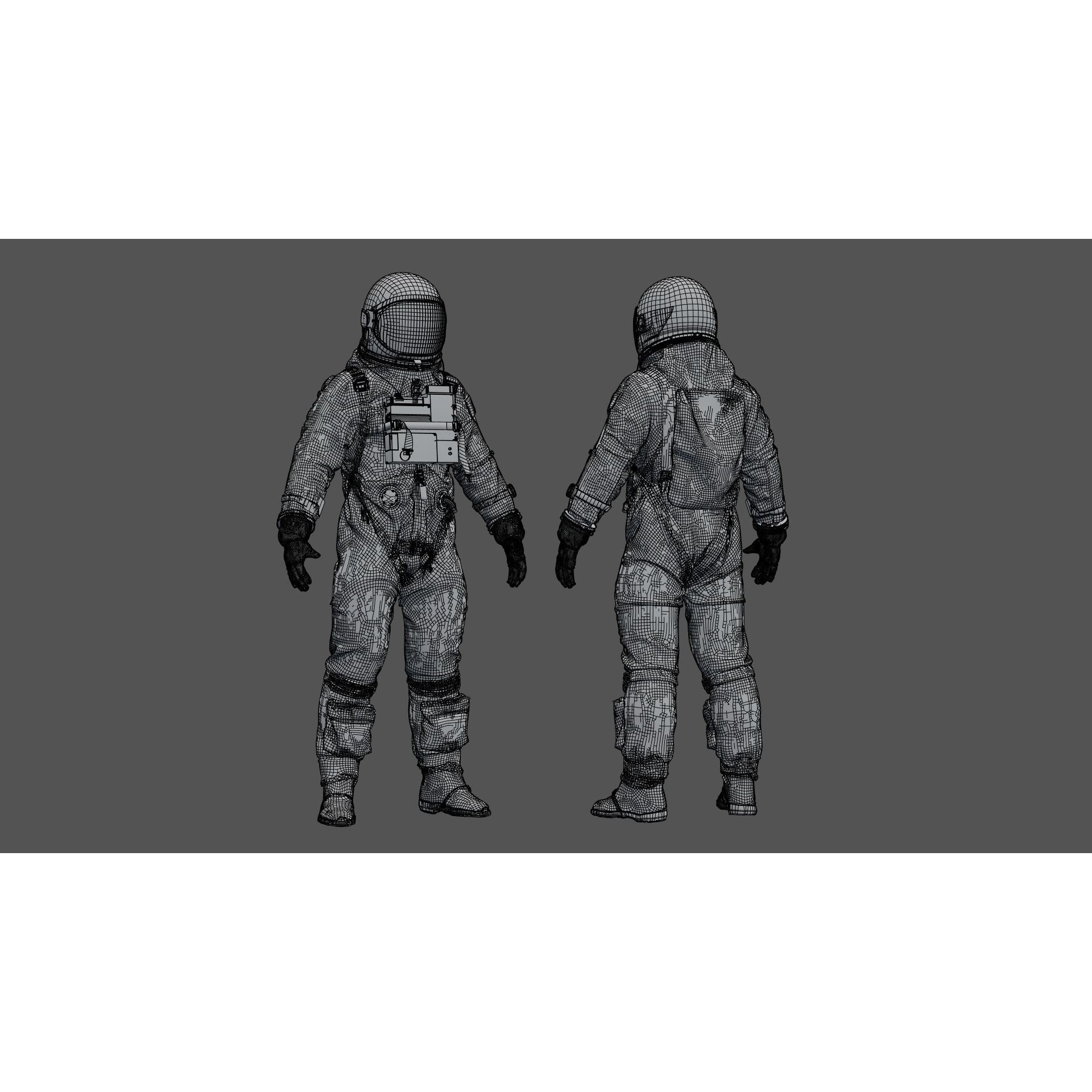 Gemini G5C Spacesuit - Game-Ready 3D Model - View 24