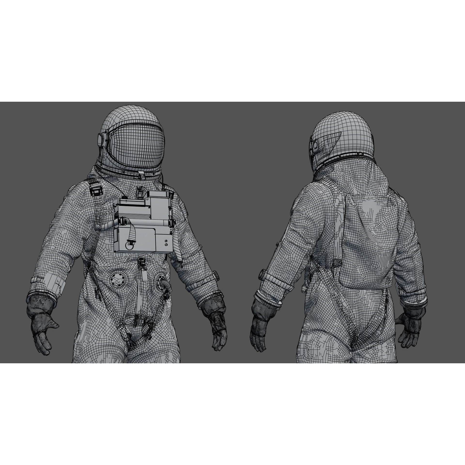 Gemini G5C Spacesuit - Game-Ready 3D Model - View 25