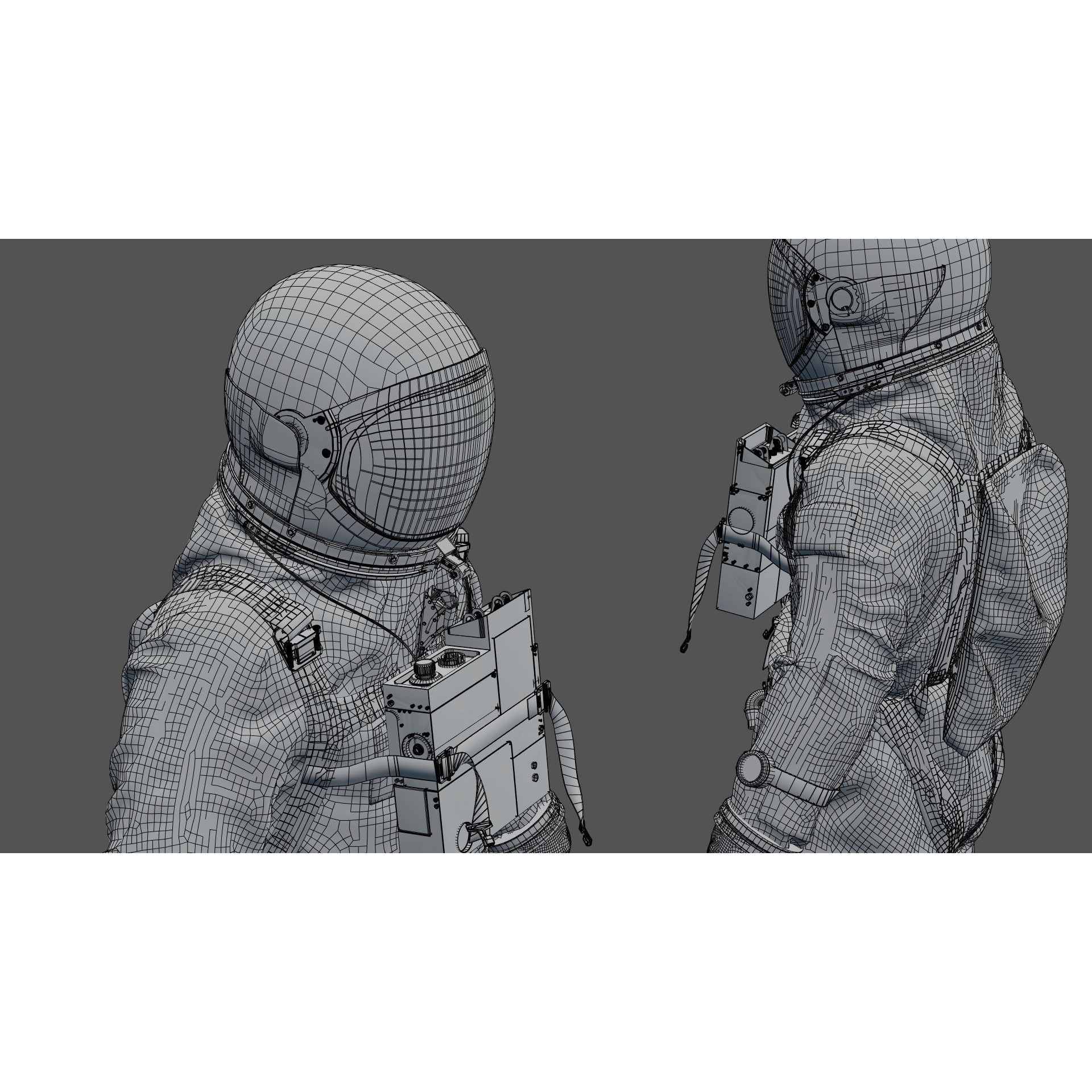 Gemini G5C Spacesuit - Game-Ready 3D Model - View 26