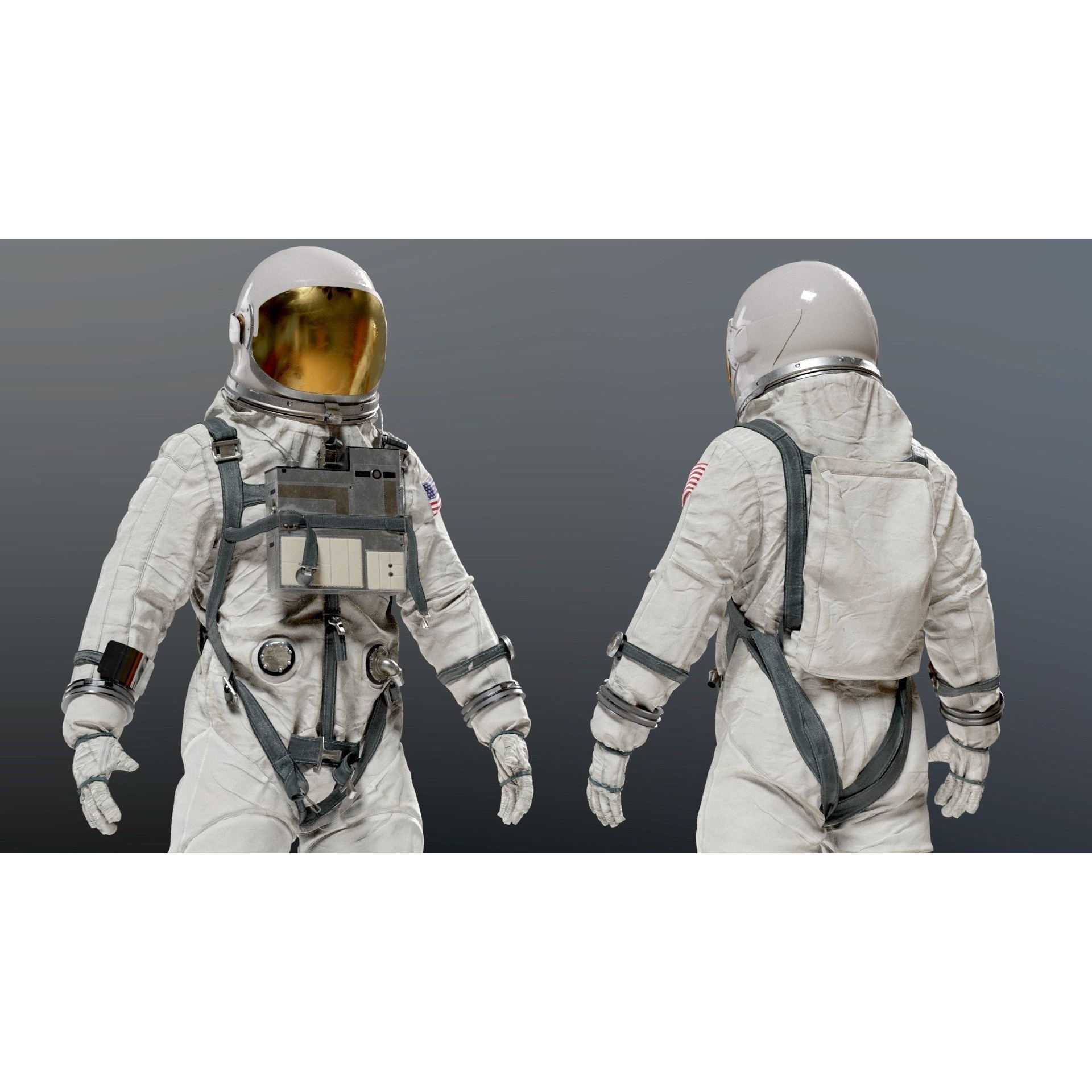 Gemini G5C Spacesuit - Game-Ready 3D Model - View 3