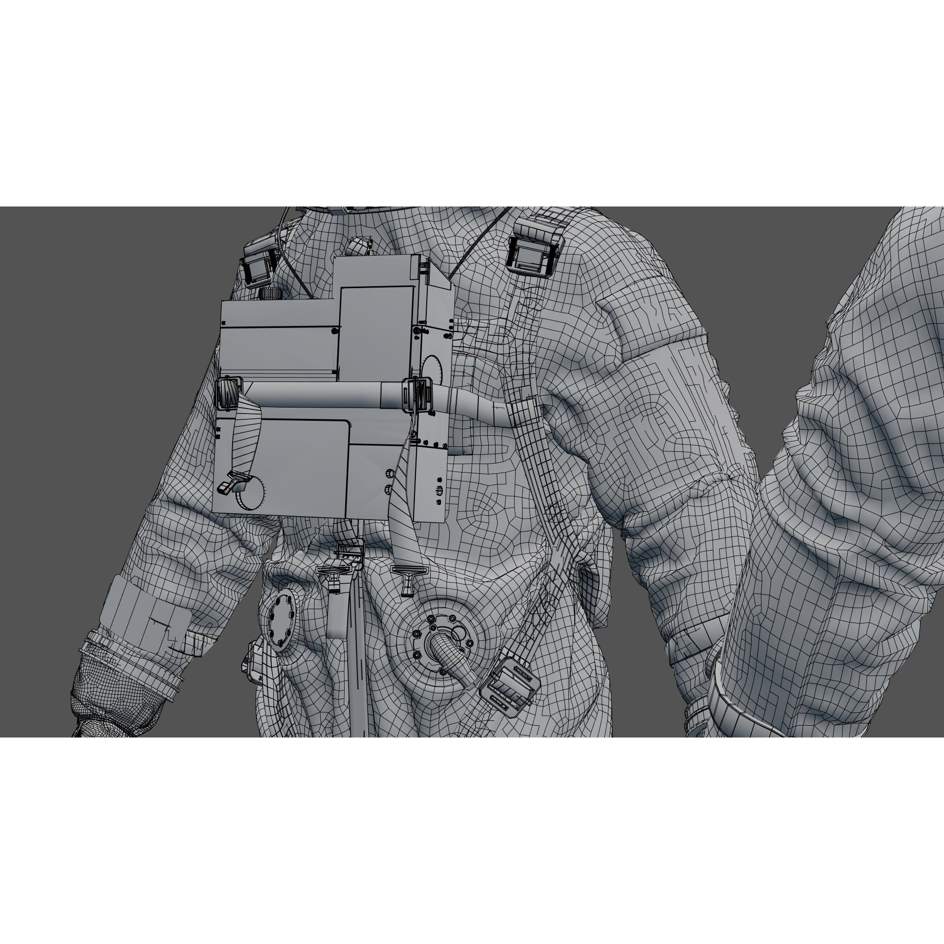 Gemini G5C Spacesuit - Game-Ready 3D Model - View 30