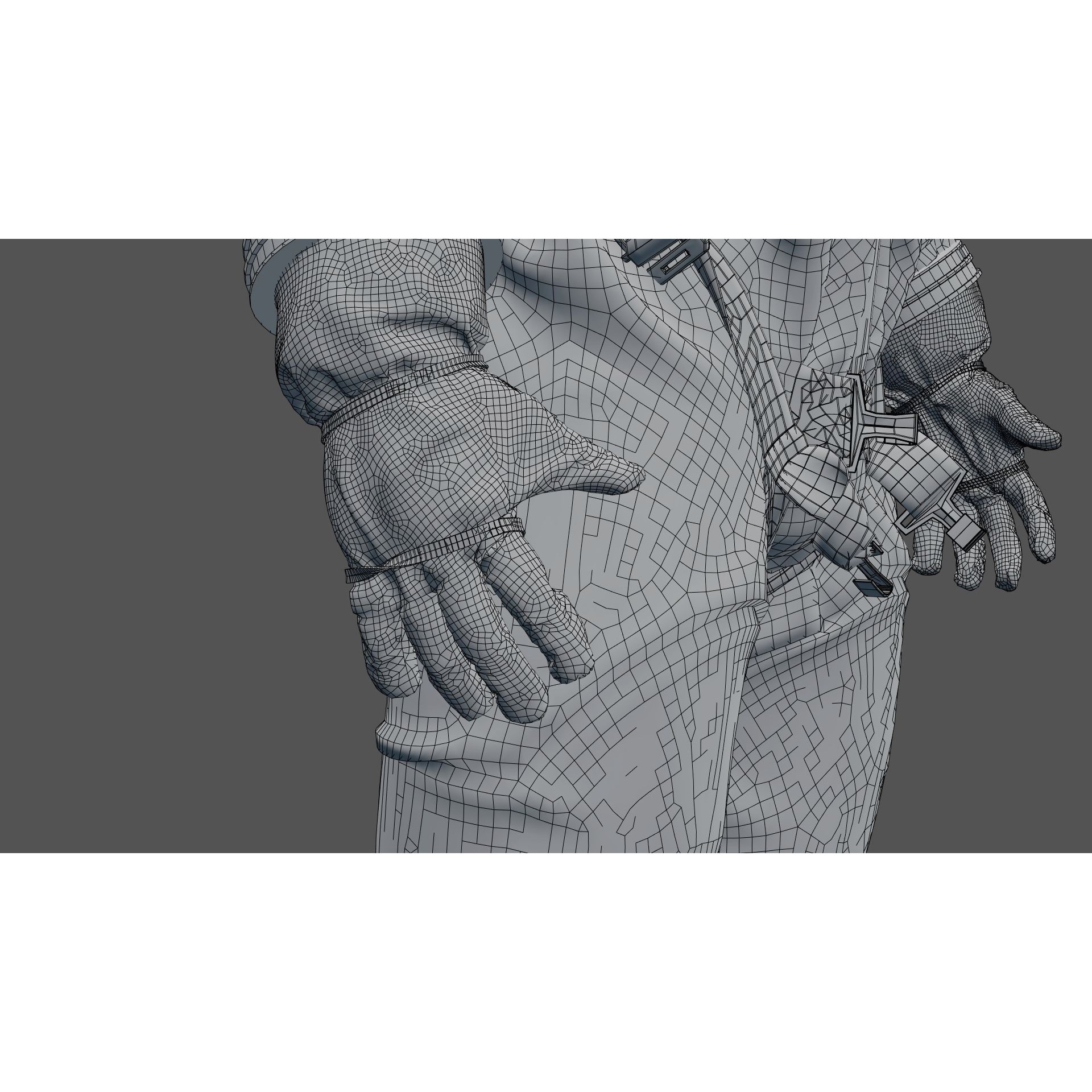 Gemini G5C Spacesuit - Game-Ready 3D Model - View 32
