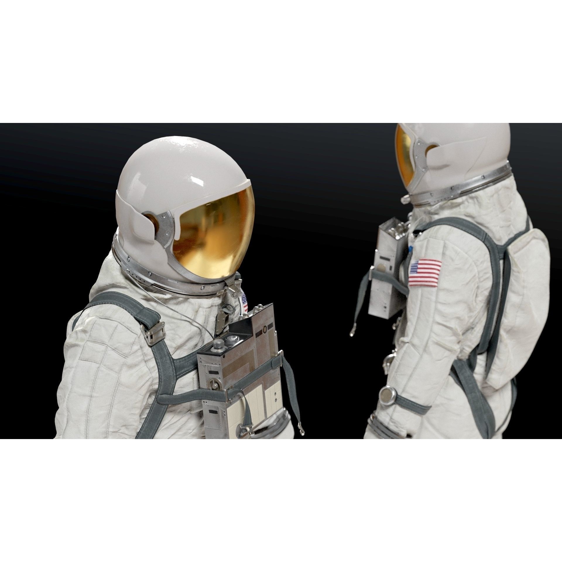 Gemini G5C Spacesuit - Game-Ready 3D Model - View 4