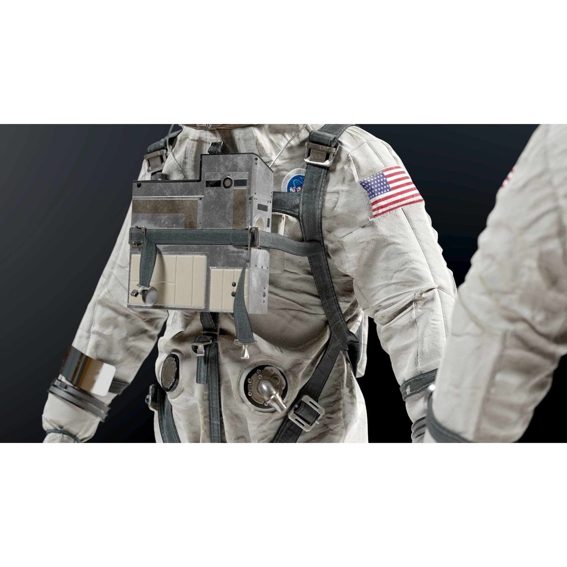 Gemini G5C Spacesuit - Game-Ready 3D Model - View 8
