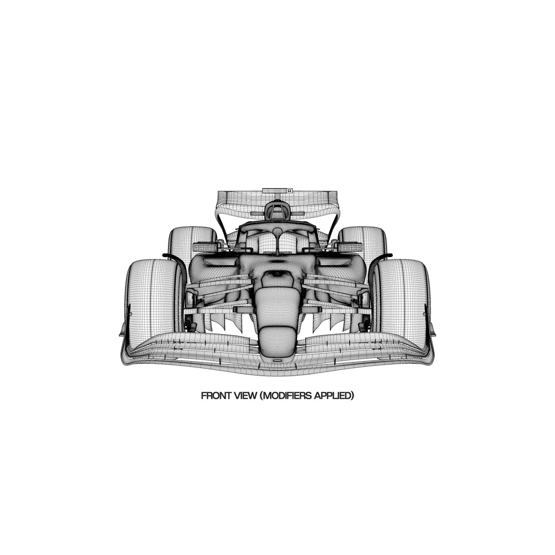 F1 2024 Concept Car 3D Model – High Poly, PBR Textured, Blender