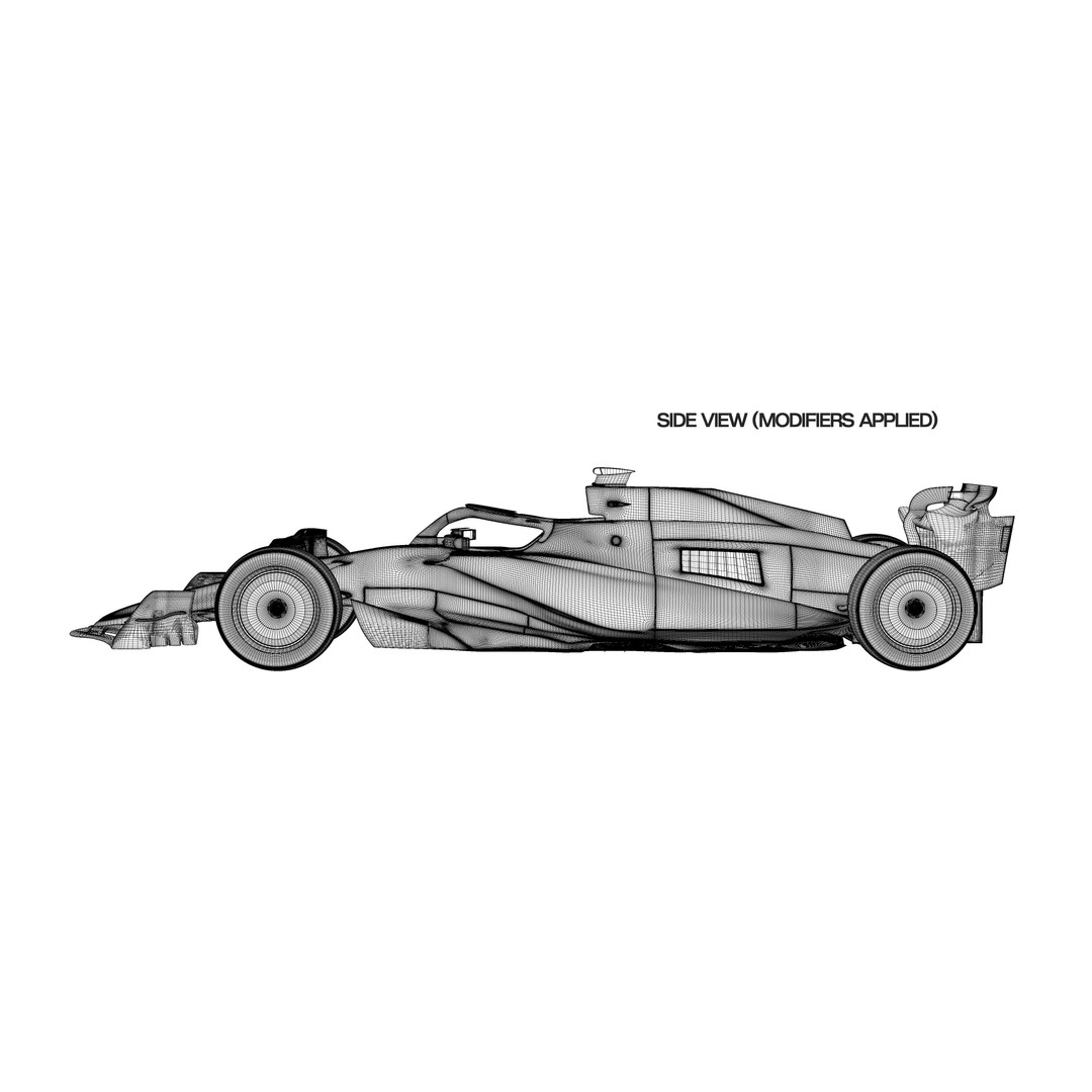 F1 2024 Concept Car 3D Model – High Poly, PBR Textured, Blender - View 12