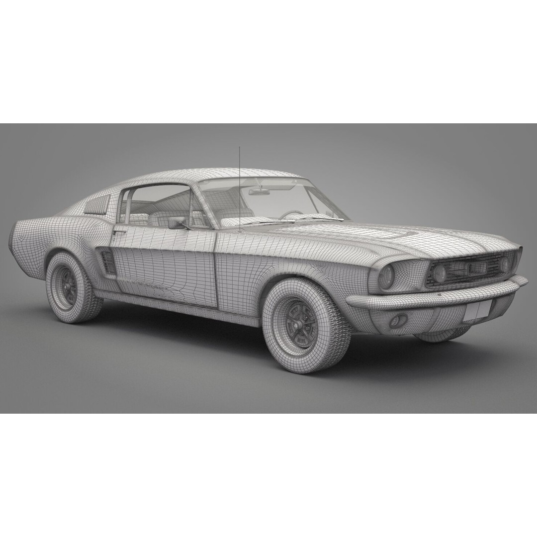 Generic Old Car 3D Model – High Quality Vehicle, FBX & OBJ Formats - View 21