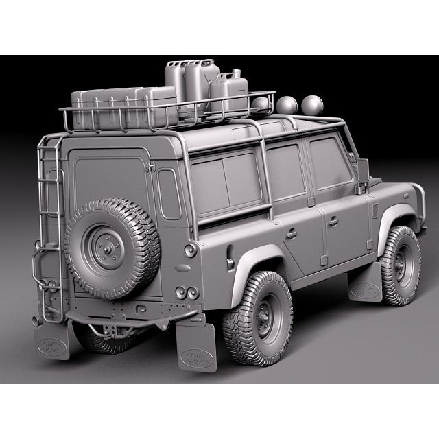 Land Rover Defender Expedition 3D Model – High Poly SUV Asset, FBX, OBJ