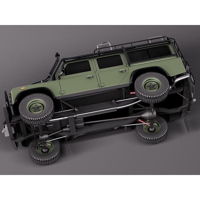 Land Rover Defender Expedition 3D Model – High Poly SUV Asset, FBX, OBJ - View 10
