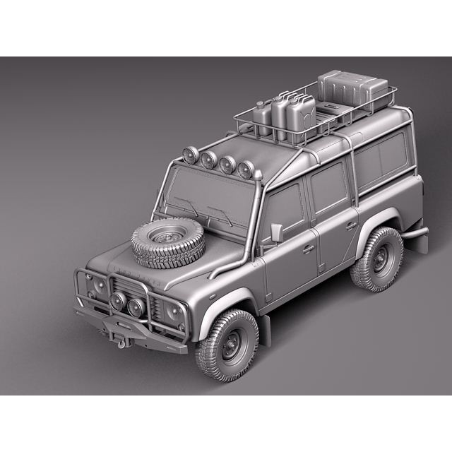 Land Rover Defender Expedition 3D Model – High Poly SUV Asset, FBX, OBJ - View 12