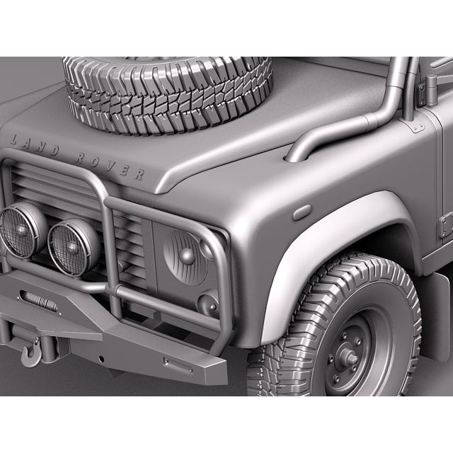 Land Rover Defender Expedition 3D Model – High Poly SUV Asset, FBX, OBJ - View 13