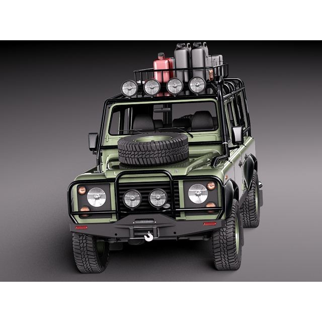 Land Rover Defender Expedition 3D Model – High Poly SUV Asset, FBX, OBJ - View 3