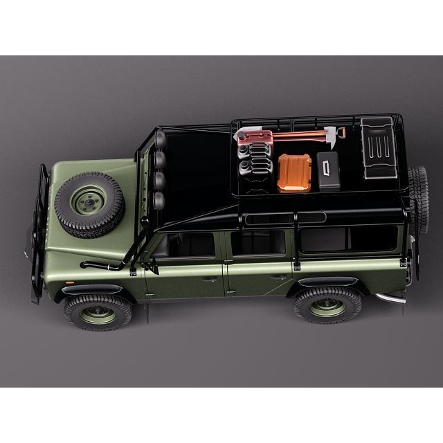 Land Rover Defender Expedition 3D Model – High Poly SUV Asset, FBX, OBJ - View 9