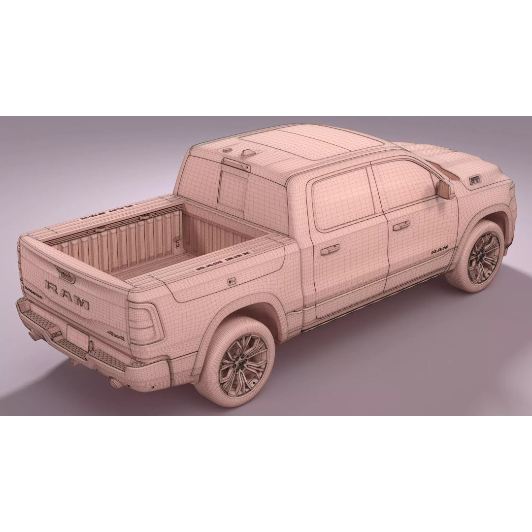 Ram 1500 Tungsten 2026 3D Model – High Poly SUV, FBX, OBJ, PBR