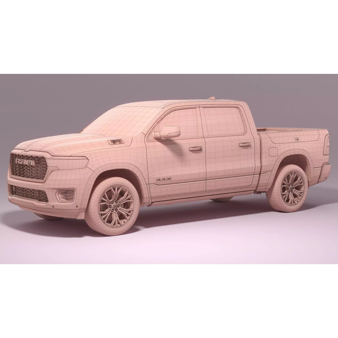 Ram 1500 Tungsten 2026 3D Model – High Poly SUV, FBX, OBJ, PBR - View 19