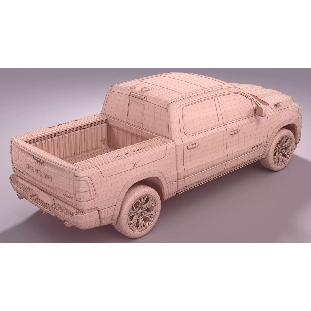 Ram 1500 Tungsten 2026 3D Model – High Poly SUV, FBX, OBJ, PBR - View 20