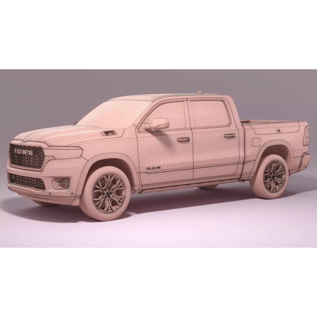 Ram 1500 Tungsten 2026 3D Model – High Poly SUV, FBX, OBJ, PBR - View 21