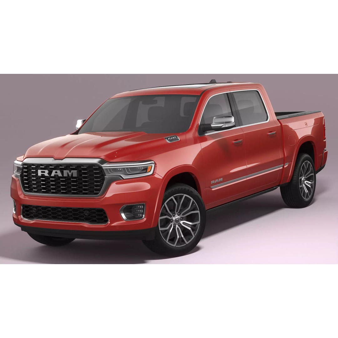 Ram 1500 Tungsten 2026 3D Model – High Poly SUV, FBX, OBJ, PBR - View 3