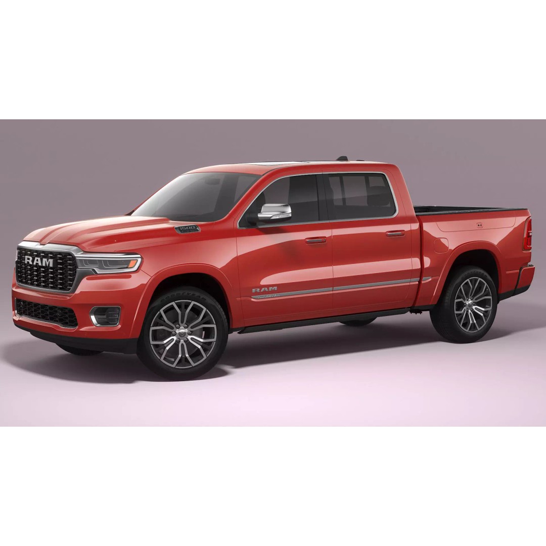 Ram 1500 Tungsten 2026 3D Model – High Poly SUV, FBX, OBJ, PBR - View 4