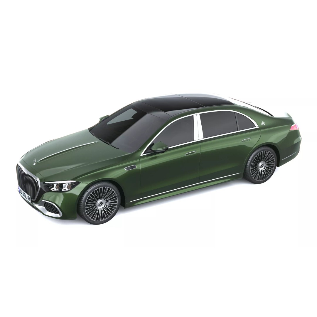 Mercedes-Benz S-Class Maybach 3D Model – High Poly Car Asset, FBX, OBJ - View 10