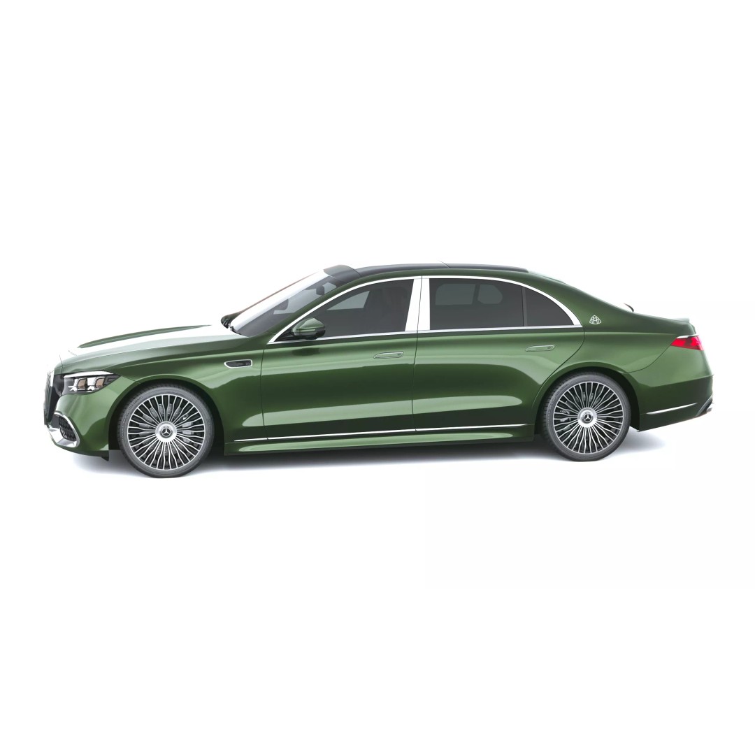 Mercedes-Benz S-Class Maybach 3D Model – High Poly Car Asset, FBX, OBJ - View 11