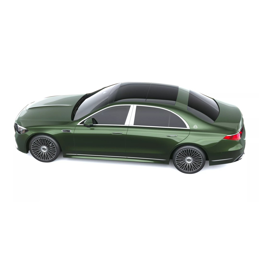 Mercedes-Benz S-Class Maybach 3D Model – High Poly Car Asset, FBX, OBJ - View 12