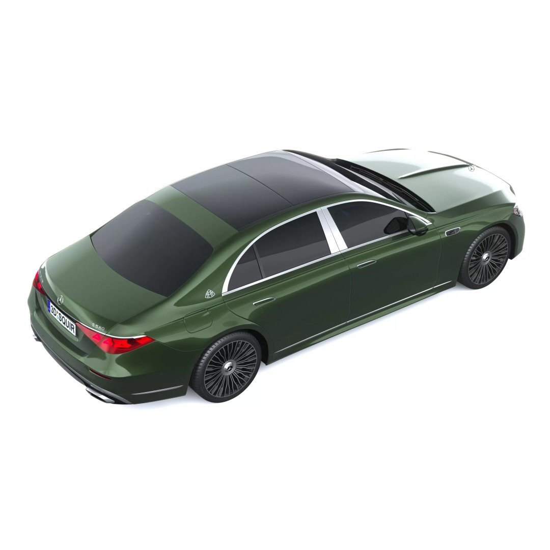 Mercedes-Benz S-Class Maybach 3D Model – High Poly Car Asset, FBX, OBJ - View 13