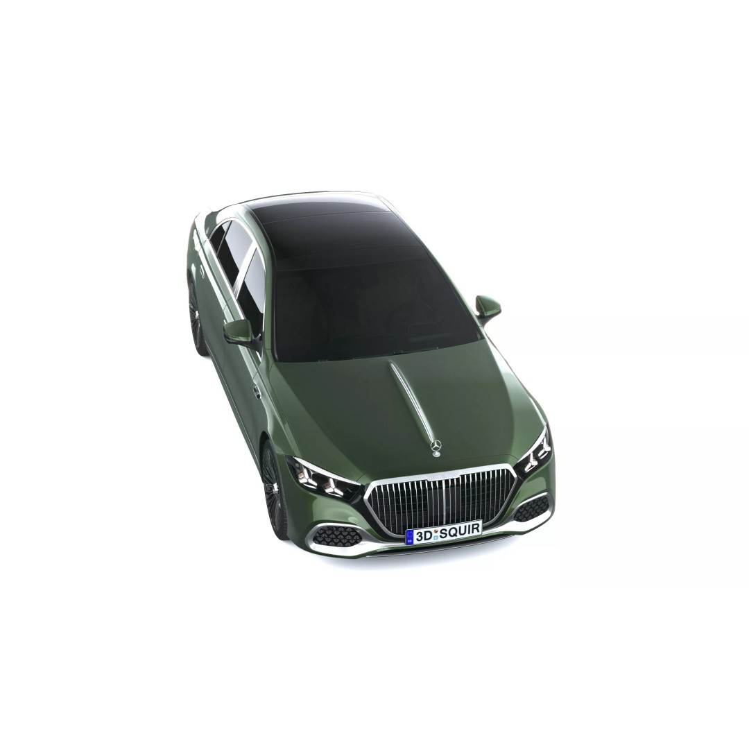 Mercedes-Benz S-Class Maybach 3D Model – High Poly Car Asset, FBX, OBJ - View 15