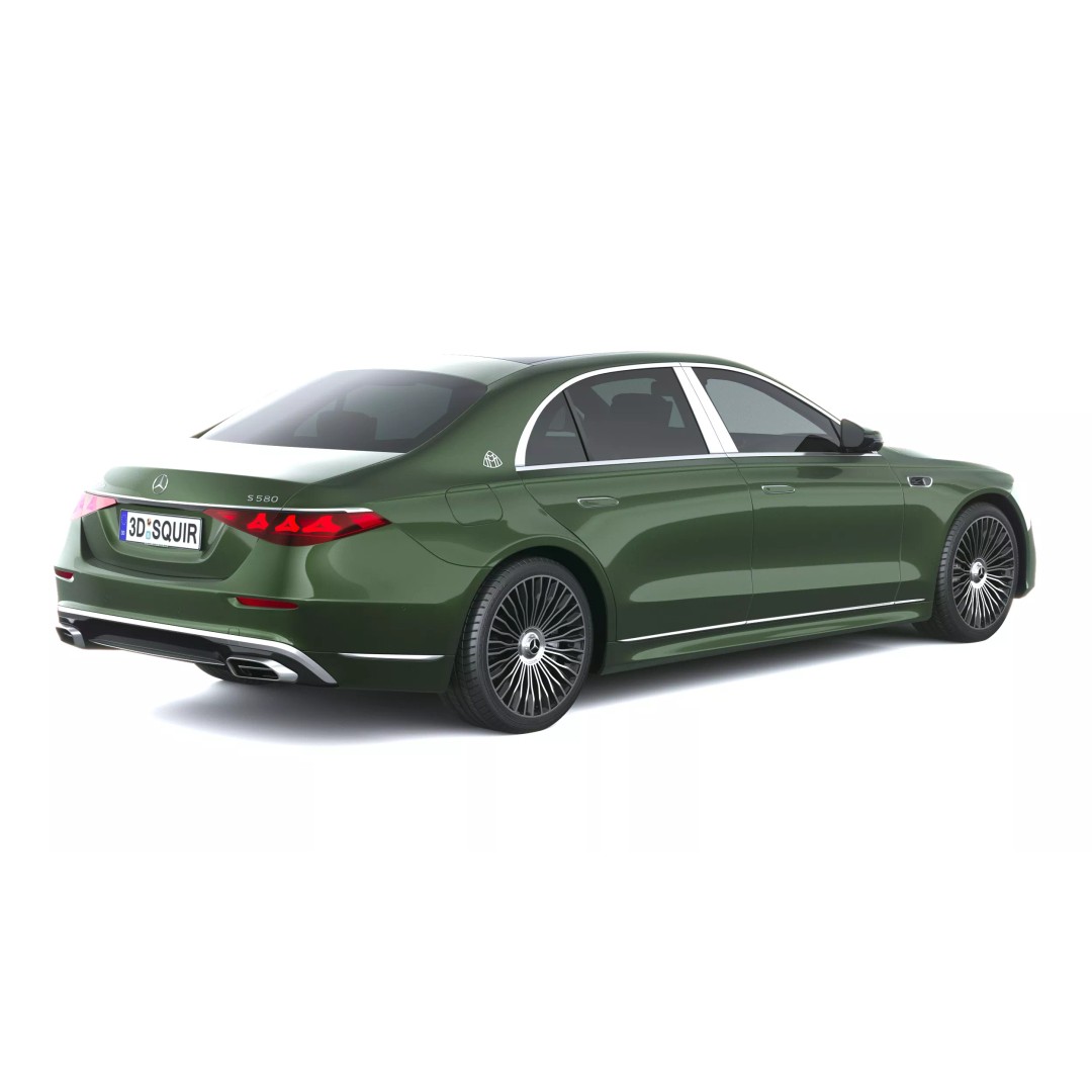 Mercedes-Benz S-Class Maybach 3D Model – High Poly Car Asset, FBX, OBJ - View 20