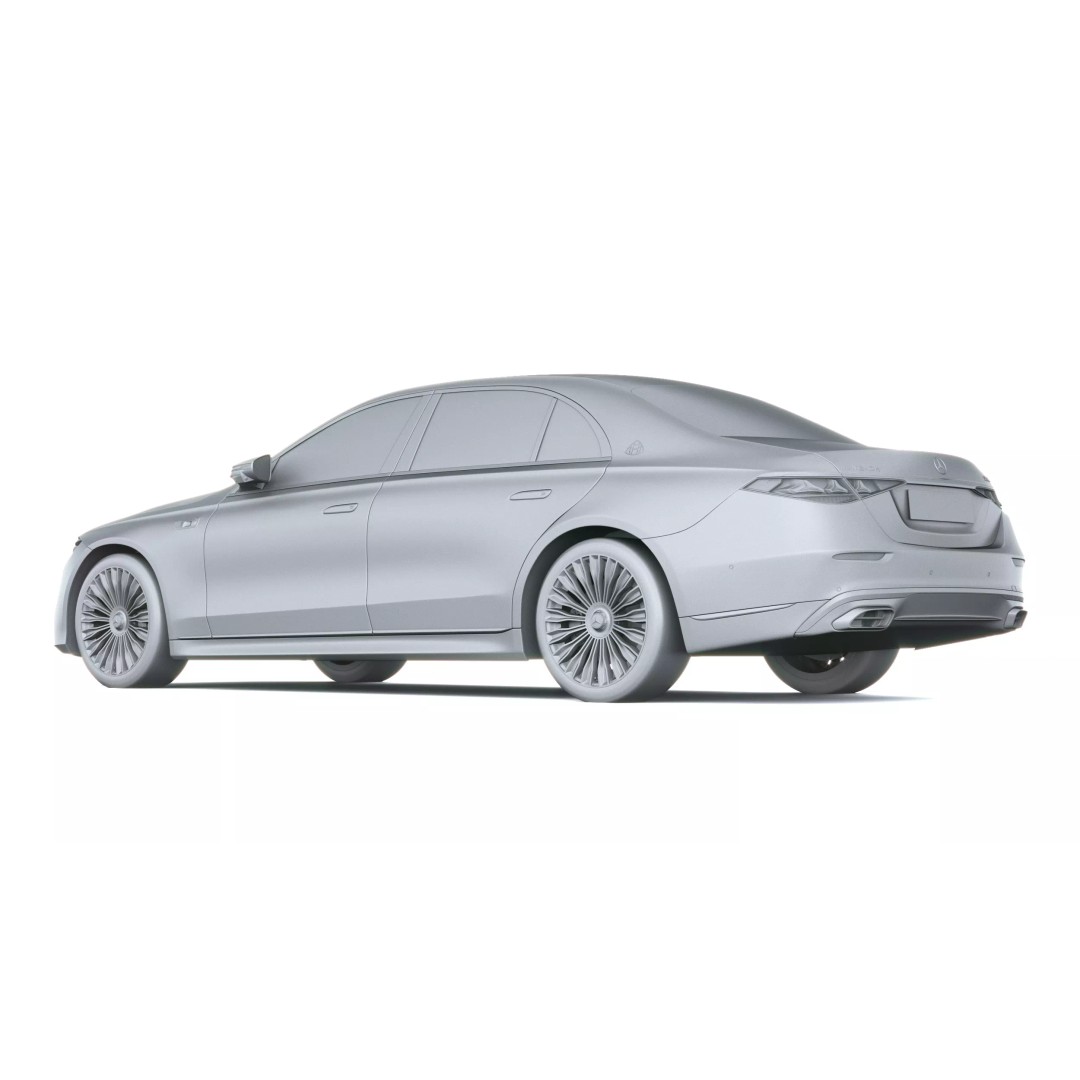 Mercedes-Benz S-Class Maybach 3D Model – High Poly Car Asset, FBX, OBJ - View 24