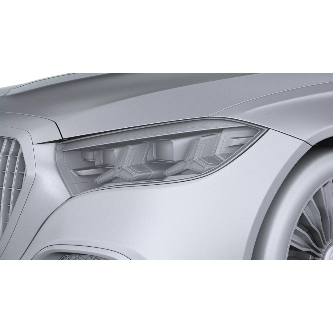 Mercedes-Benz S-Class Maybach 3D Model – High Poly Car Asset, FBX, OBJ - View 26