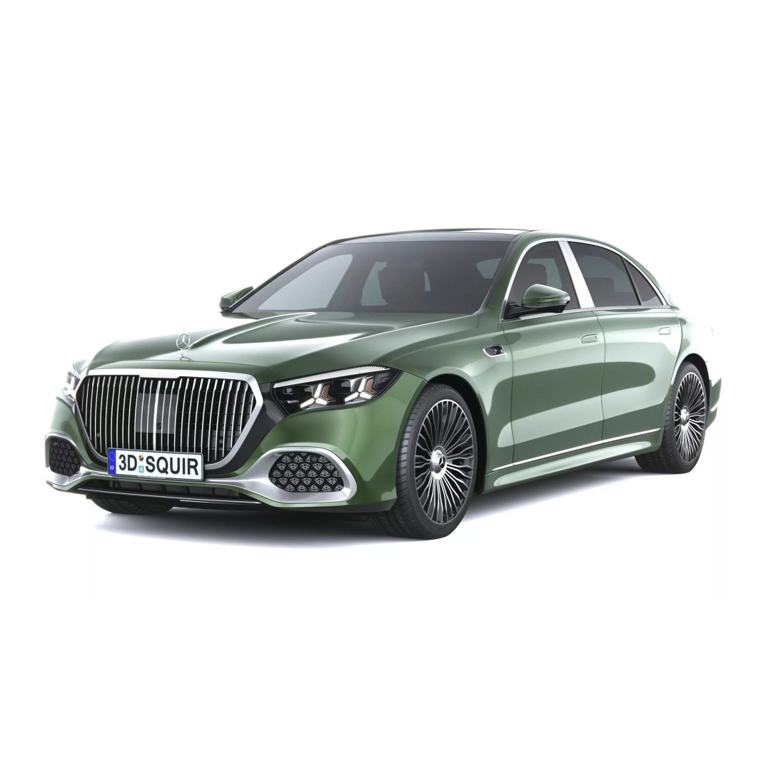 Mercedes-Benz S-Class Maybach 3D Model – High Poly Car Asset, FBX, OBJ - View 5