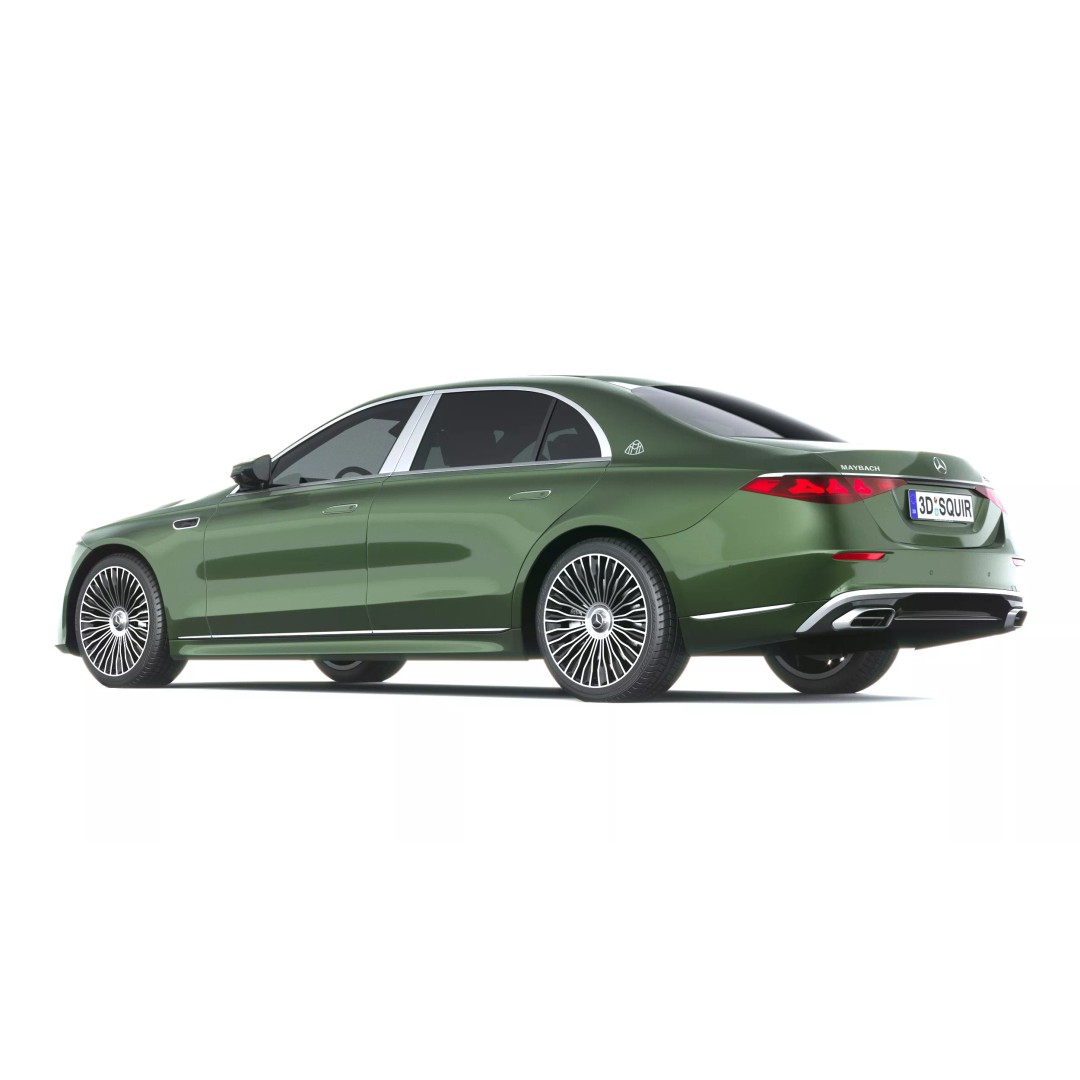 Mercedes-Benz S-Class Maybach 3D Model – High Poly Car Asset, FBX, OBJ - View 8