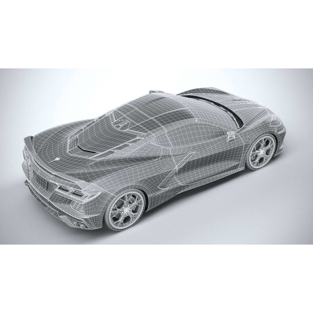 Chevrolet Corvette C8 Stingray 3D Model – High Poly Sport Coupe, FBX, OBJ