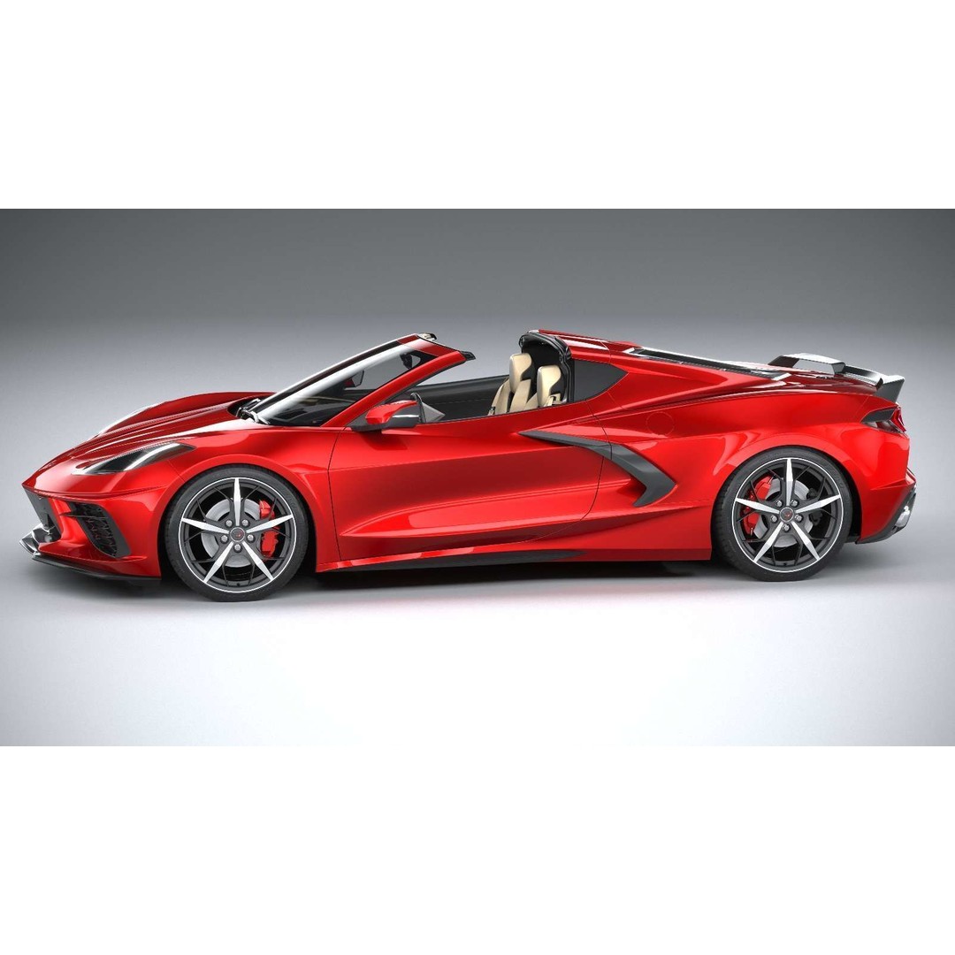 Chevrolet Corvette C8 Stingray 3D Model – High Poly Sport Coupe, FBX, OBJ - View 10