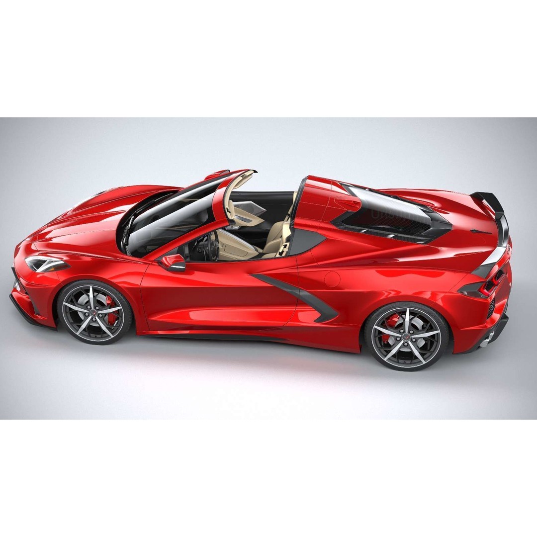 Chevrolet Corvette C8 Stingray 3D Model – High Poly Sport Coupe, FBX, OBJ - View 11