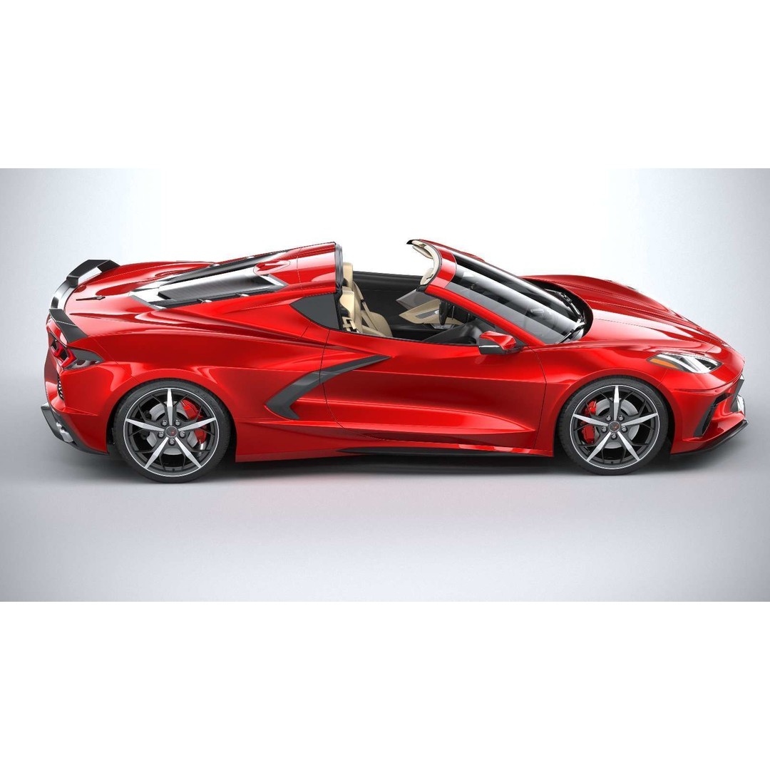Chevrolet Corvette C8 Stingray 3D Model – High Poly Sport Coupe, FBX, OBJ - View 13