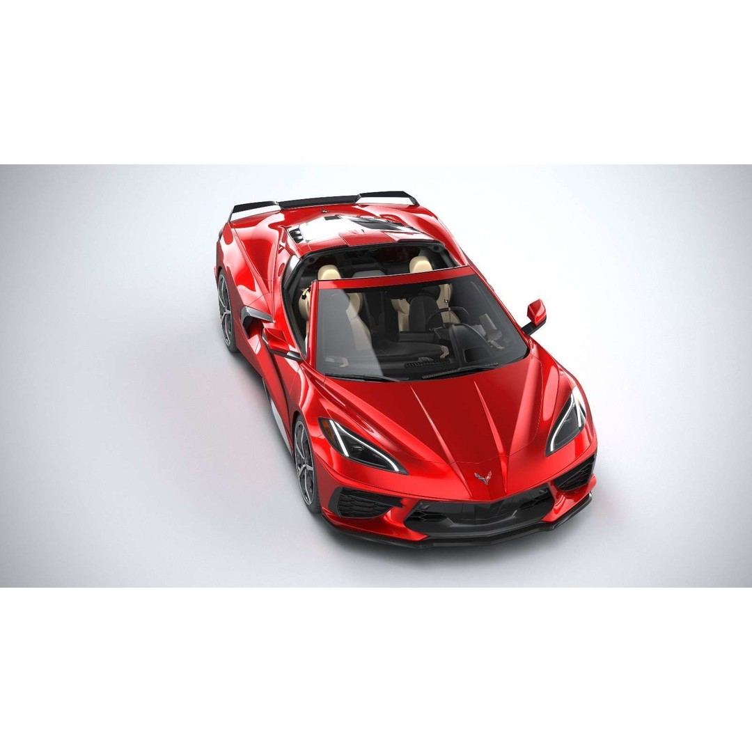 Chevrolet Corvette C8 Stingray 3D Model – High Poly Sport Coupe, FBX, OBJ - View 14