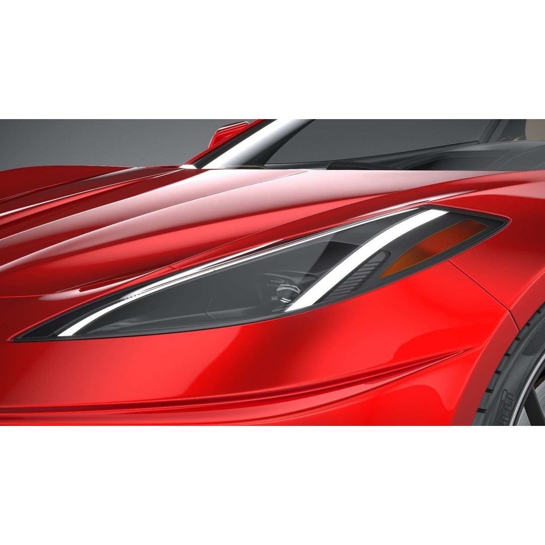 Chevrolet Corvette C8 Stingray 3D Model – High Poly Sport Coupe, FBX, OBJ - View 16