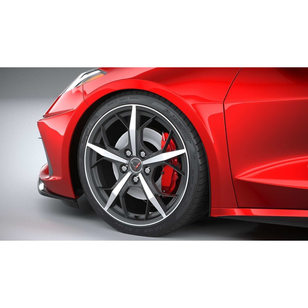 Chevrolet Corvette C8 Stingray 3D Model – High Poly Sport Coupe, FBX, OBJ - View 18