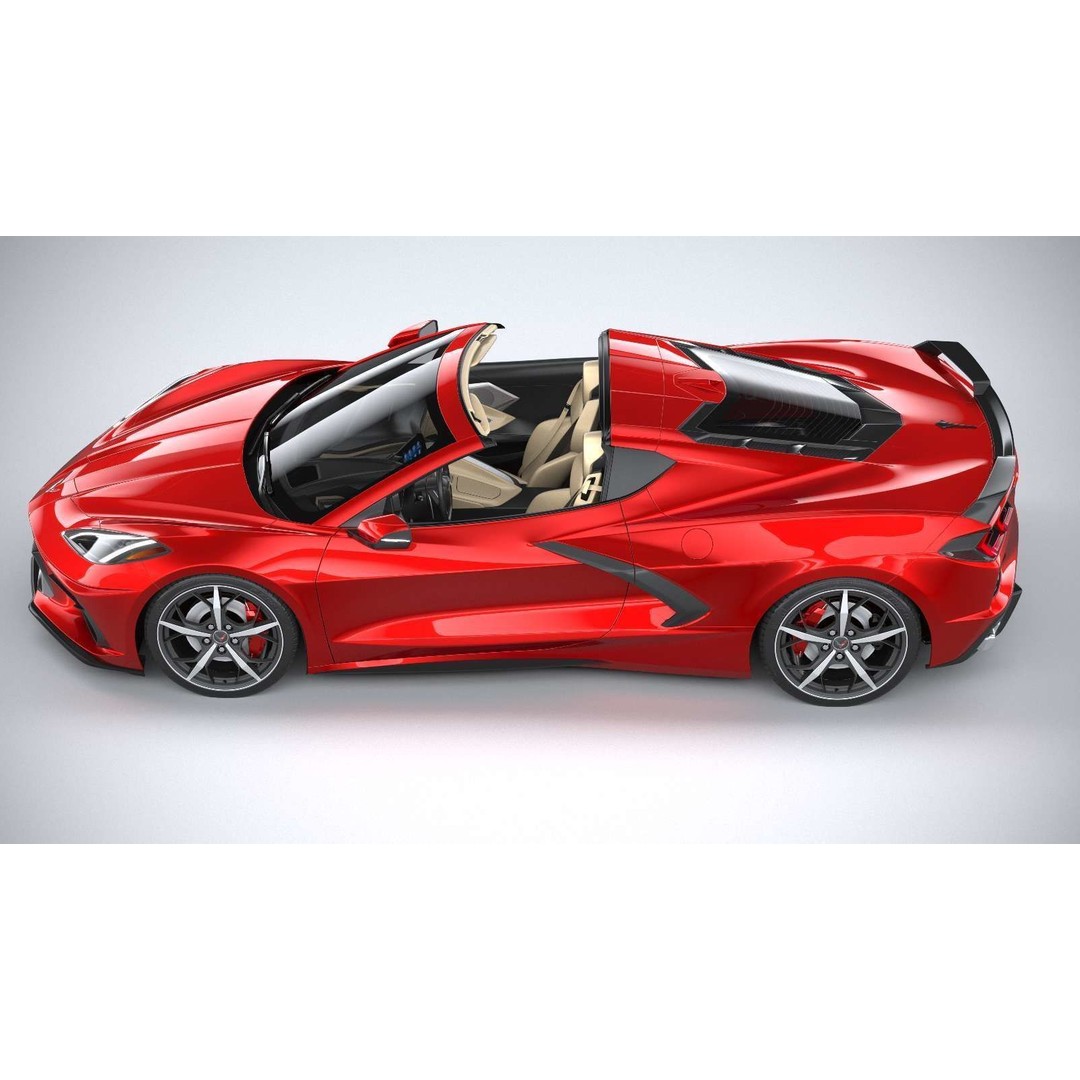 Chevrolet Corvette C8 Stingray 3D Model – High Poly Sport Coupe, FBX, OBJ - View 19
