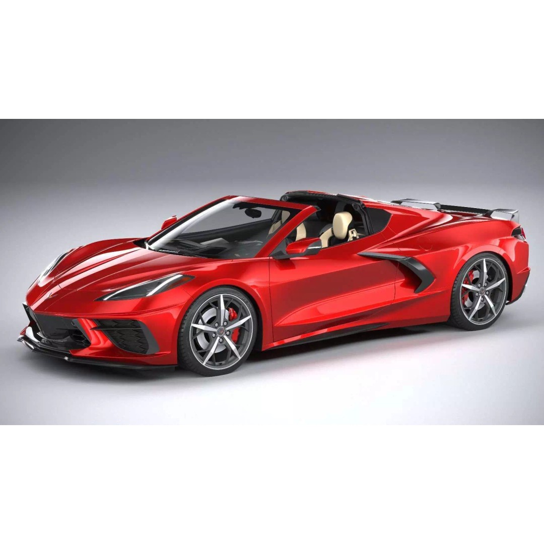 Chevrolet Corvette C8 Stingray 3D Model – High Poly Sport Coupe, FBX, OBJ - View 2