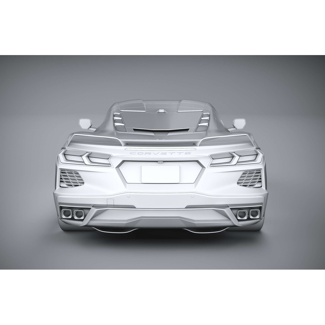 Chevrolet Corvette C8 Stingray 3D Model – High Poly Sport Coupe, FBX, OBJ - View 25