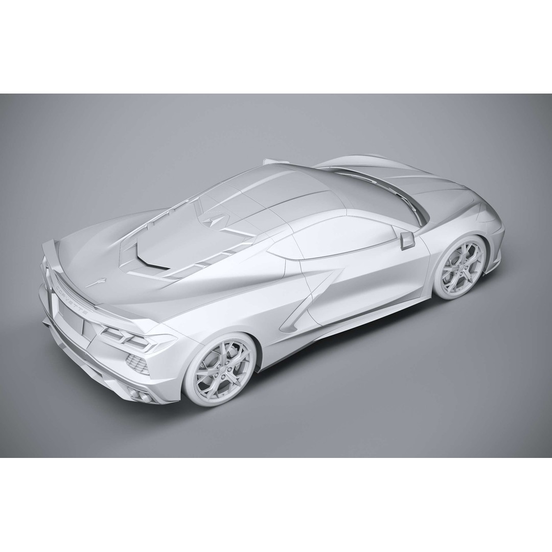 Chevrolet Corvette C8 Stingray 3D Model – High Poly Sport Coupe, FBX, OBJ - View 31